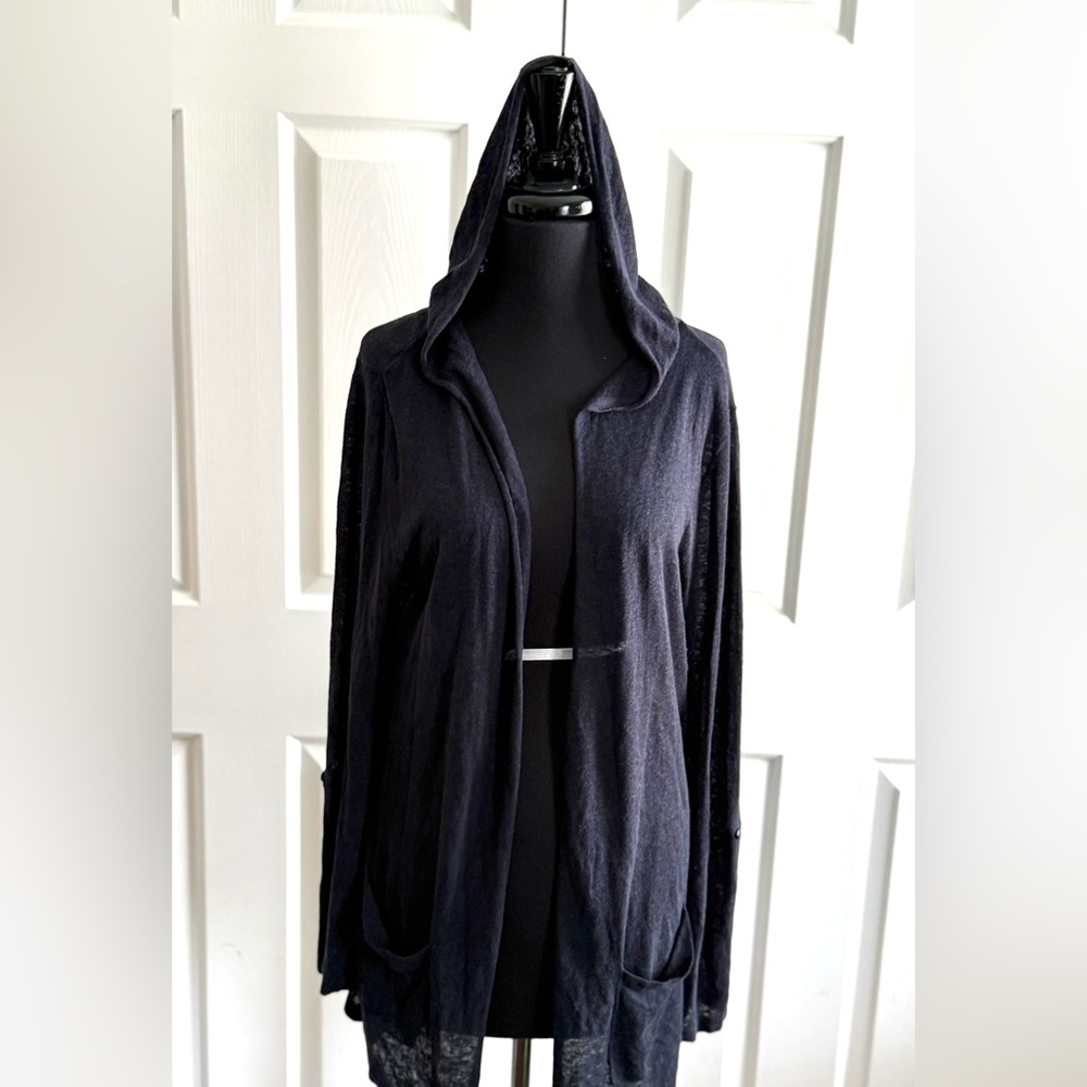 Cynthia Rowley Navy Blue Hooded Sweater